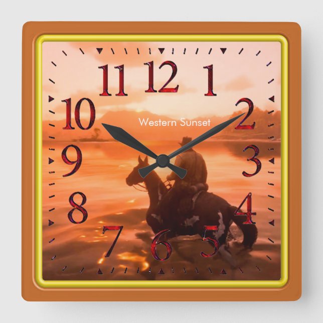Cowboy image for Acrylic Wall Clock (Front)