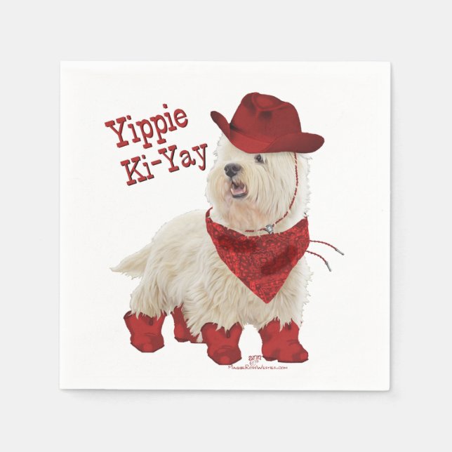 Cowboy in Boots Napkin (Front)