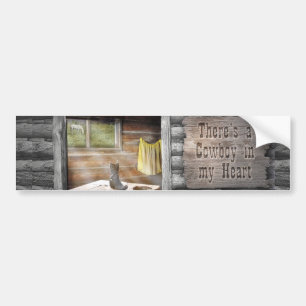 Cowboy in my Heart Bumper Sticker