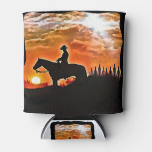 cowboy in sun can cooler