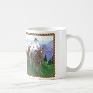 Cowboy in the Mountains Coffee Mug