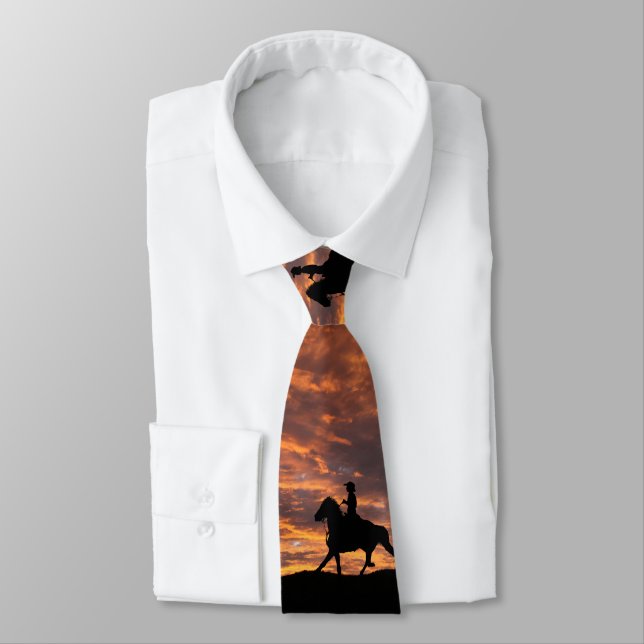 Cowboy in the sunset tie (Tied)