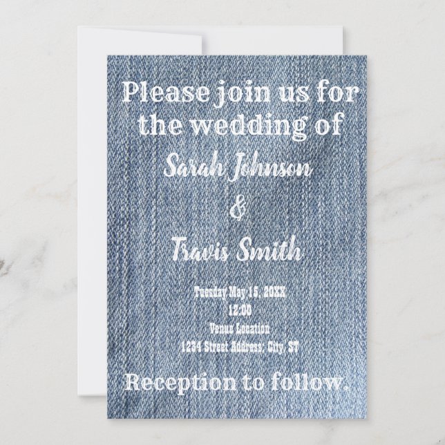 Cowboy Industrial Wedding Invitation (Front)