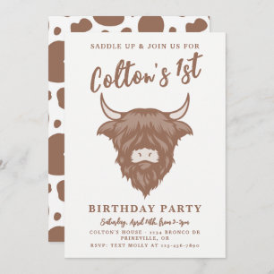 Cowboy Invitation   Cow Invitation   Western