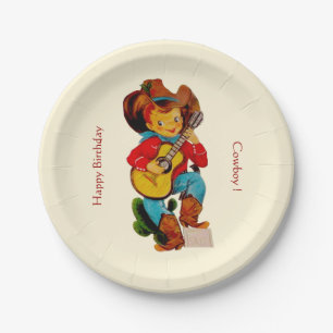 Cowboy Kid Party Paper Plate
