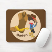 Cowboy Kids Custom Boys Monogram Wild West Rodeo Mouse Pad (With Mouse)