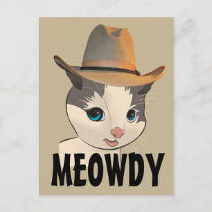COWBOY KITTEN CAT MEOWDY POSTCARDS