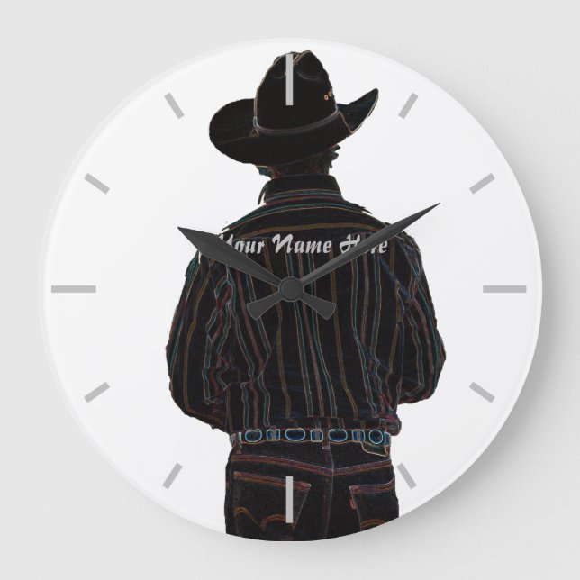 Cowboy Large Clock (Front)