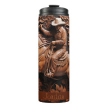 Cowboy Leather Look Brown Horse