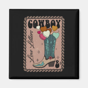 Cowboy Love Letter, Retro Valentine, Howdy Western Magnet