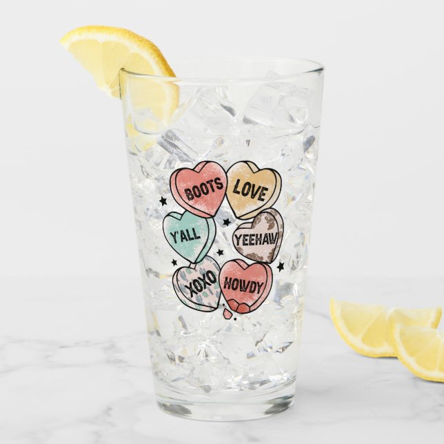 Cowboy Love - Western Hearts Glass (Front Ice)