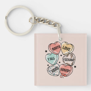 Cowboy Love - Western Hearts Key Ring