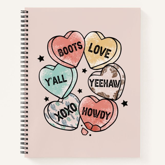 Cowboy Love - Western Hearts Notebook (Front)