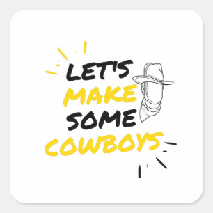 Cowboy makers square sticker