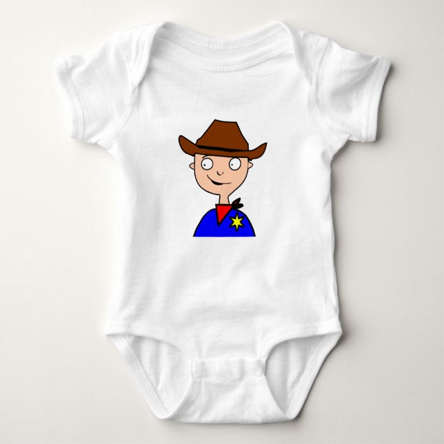 cowboy Mask-layer Baby Bodysuit (Front)