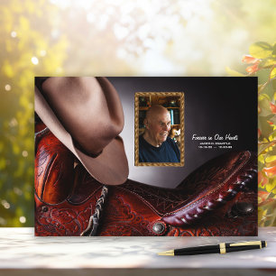 Cowboy Memorial Funeral Guest Book