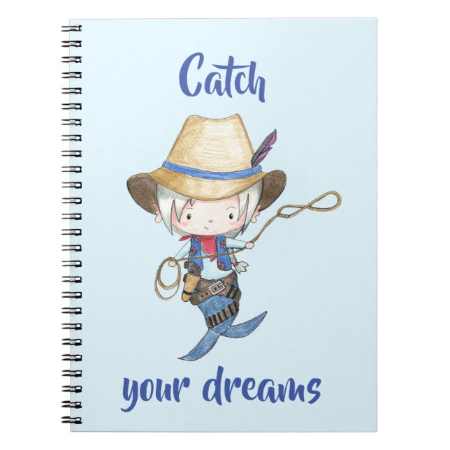 Cowboy Mermaid // Catch your dreams Notebook (Front)