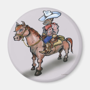 Cowboy n Horse Magnet