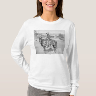 Cowboy on His Horse PhotographSouth Dakota T-Shirt