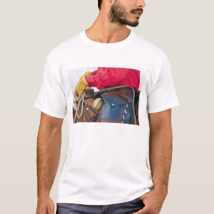 Cowboy on Horse wearing Leather Chaps T-Shirt
