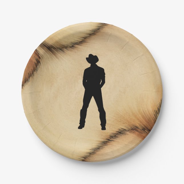 Cowboy Paper Plate (Front)