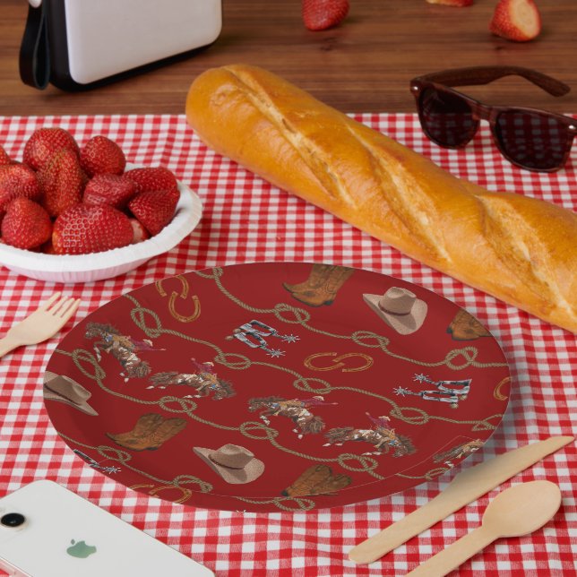 Cowboy Party Essentials  Paper Plate (Picnic)