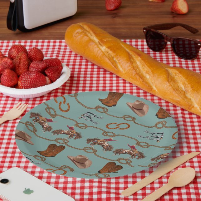 Cowboy Party Essentials  Paper Plate (Picnic)