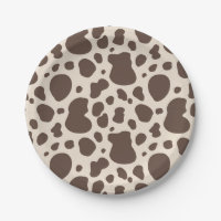 Cowboy Party Plates | Cow Print Paper Plates