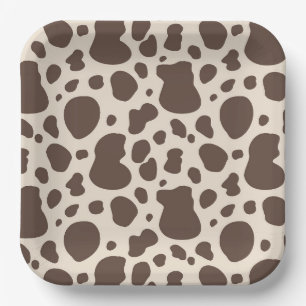 Cowboy Party Plates   Cow Print Paper Plates