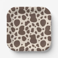 Cowboy Party Plates | Cow Print Paper Plates