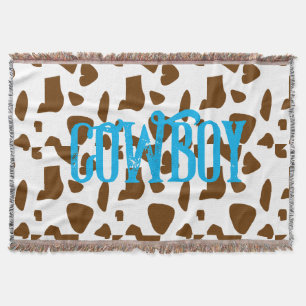 Cowboy personalised throw blanket