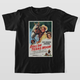 Cowboy Poster Roll On Texas Moon T-Shirt