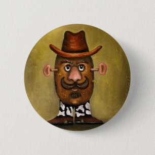 Cowboy Potato 6 Cm Round Badge