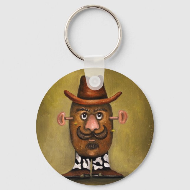 Cowboy Potato Key Ring (Front)