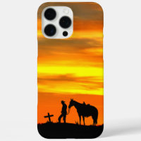Cowboy Prayer Silhouette iPhone Case