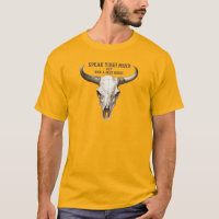 Cowboy Quote Longhorn Steer Skull