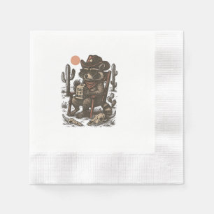 Cowboy Raccoon Funny Western Napkin
