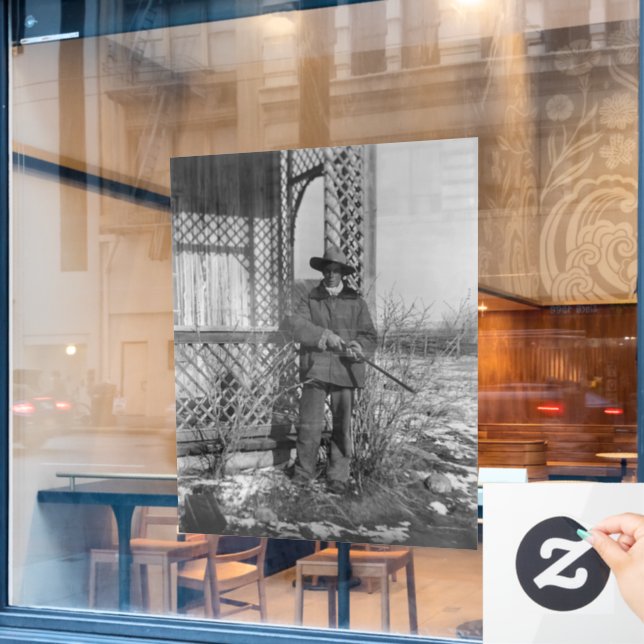 Cowboy Rancher or Canadian Outlaw of Old West (Cafe Window)