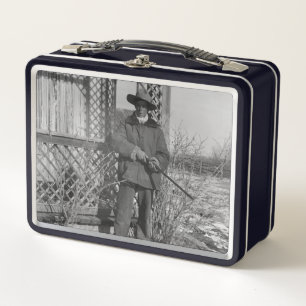 Cowboy Rancher or Canadian Outlaw of Old West Metal Lunch Box