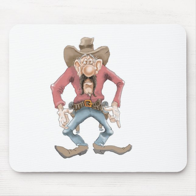 Cowboy ready to Draw Mouse Pad (Front)