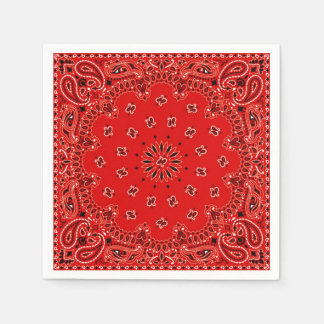 Cowboy Red Paisley Bandanna Scarf BBQ Picnic Napki Napkin