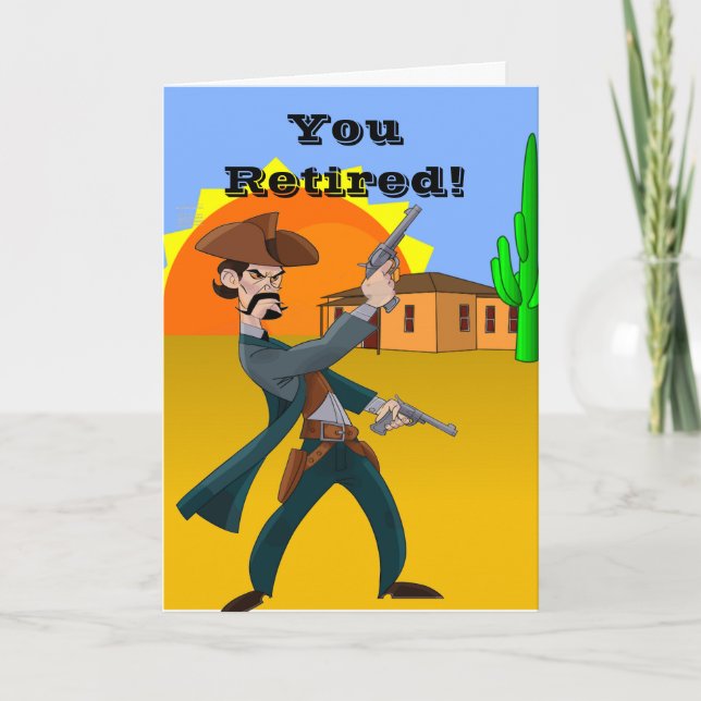 Cowboy Retirement Greetings Card (Front)