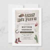 Cowboy Retro 40th Birthday Weekend Boots Party