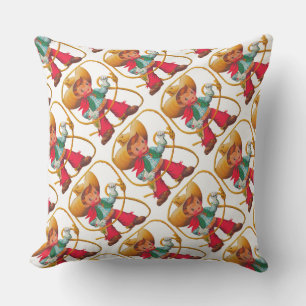 Cowboy Retro Boy Child Cute Western Cushion