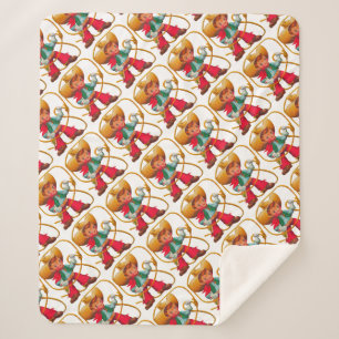 Cowboy Retro Boy Child Cute Western Sherpa Blanket