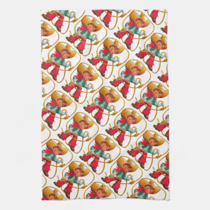 Cowboy Retro Boy Child Cute Western Tea Towel