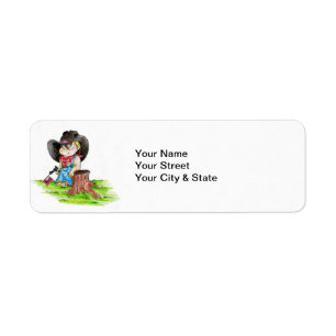 cowboy return address label