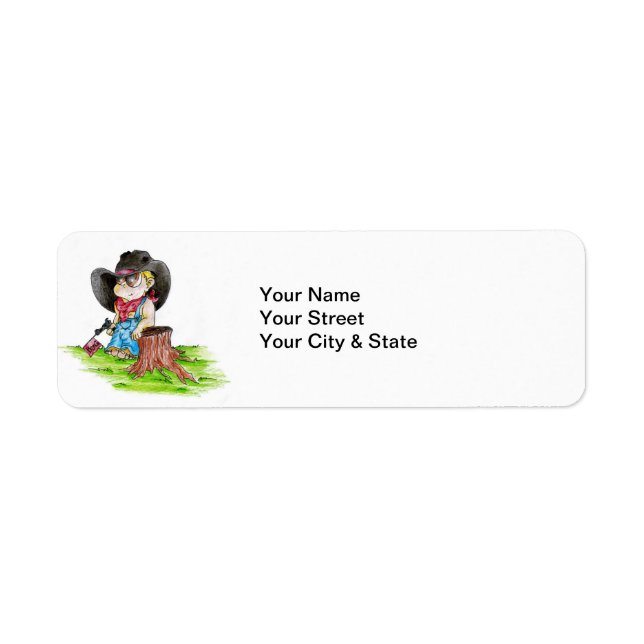 cowboy return address label (Front)