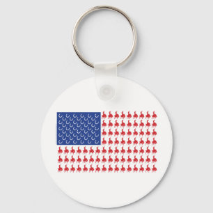 Cowboy-Rider-Flag-Tee Key Ring