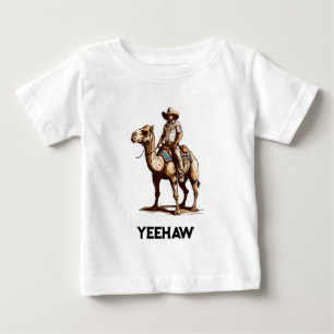 Cowboy riding a camel baby T-Shirt